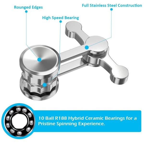Metal Hand Toy Sensory Fidget Spinners for Adults and Kids Cool Gadgets Birthday Gifts
