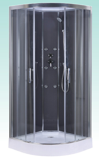 Chrome Profiles Quadrant Shower Cubicles , 900MM Quadrant Shower Enclosure