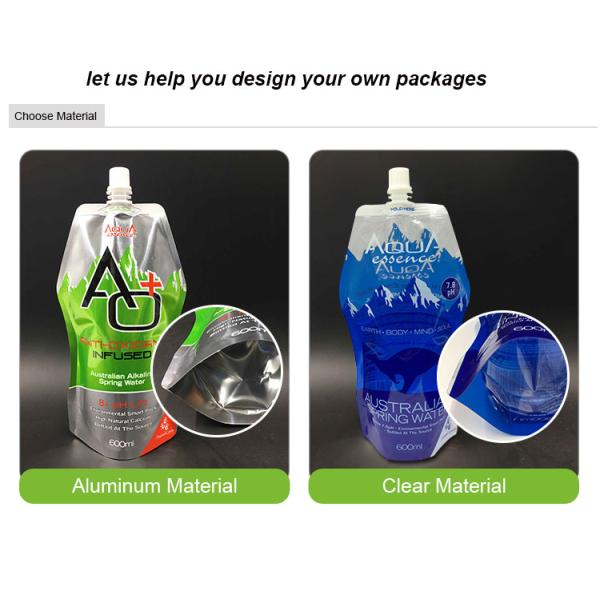 PVC Free Spout Pouch Packaging Drop Resistance With Various Lids / Caps