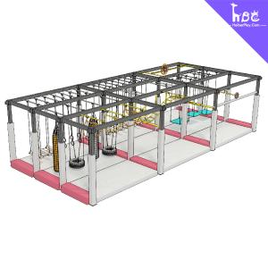 Quality Multiple Color Playground Ninja Course , Obstacle Course Playground Equipment for sale
