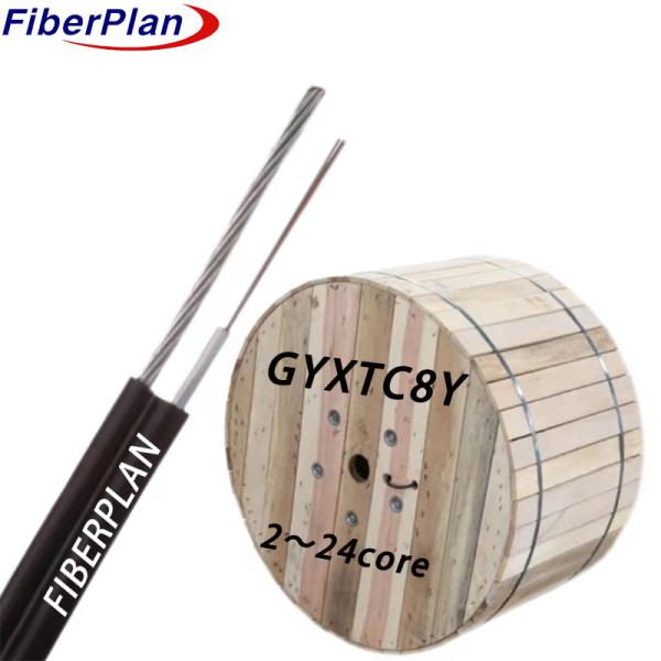 Buy GYXTC8Y Aerial Fiber Optic Cable With Central Loose Tube Design at wholesale prices