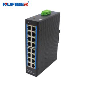 Industrial Network Switch Din Rail Mount 16*10/100Mbps DC24V Power Supply