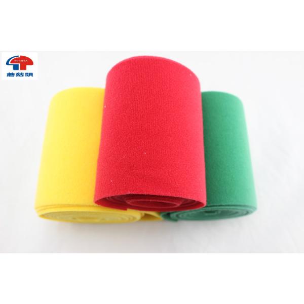 Polyester Display Loop Fabric , Colored Brushing Pattern Hook Loop Fastener For