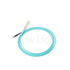 ST-ST Multimode Fiber Optic Patch Cables Simplex 2.0 or 3.0 Mm Aqua Color cable
