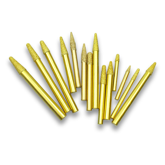 Quality Shk 16mm Conical CNC Diamond Engraving Bit Vacuum Brazed for sale