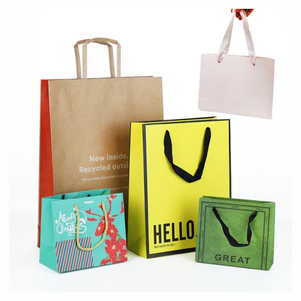 Easy-to-use Sturdy Kraft Gift Bag Paper Shopping Bags with Handle