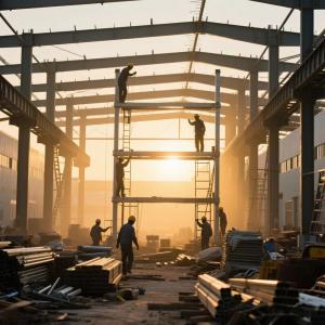 Prefabricated Steel Frame Warehouse Building 50-70 Year Lifespan