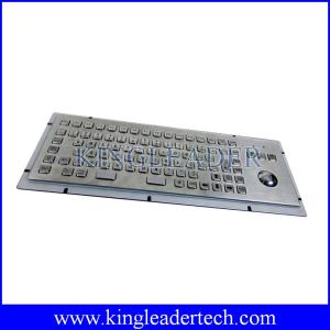 IP65 Rated Stainless Steel Industrial Computer Kiosk Keyboard With Trackball