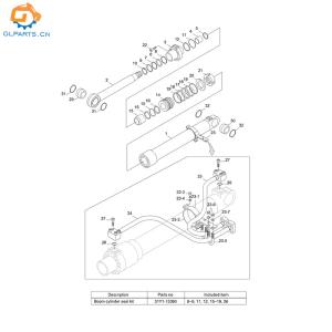 31N850121 31N850125 31N850115 31N850121 Boom Hydraulic Cylinder Assembly for