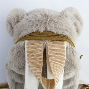 Earth Friendly Plush Animal Backpack 26cm Light Brown Plush Bear Bag