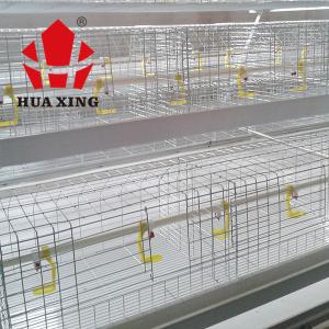 A Type 3 Tiers Growing Broilers In Cages , Silver Color Broiler Farm Equipment