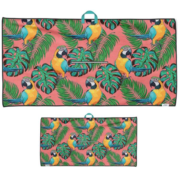 Buy 350 - 430gsm Microfiber Waffle Golf Towel With Custom Logo For Club at wholesale prices