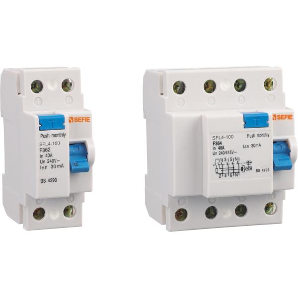 Dual Pole Circuit Breaker / Rcd Residual Current Device Elegant Appearance