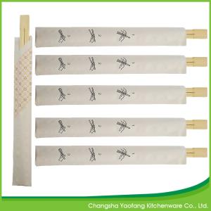 Biodegradable Disposable Bamboo Chopsticks Restaurant Twins 24cm Customized