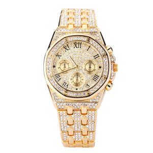 Round Business Women Watch Luxury Fashion Waterproof Alloy 40mm