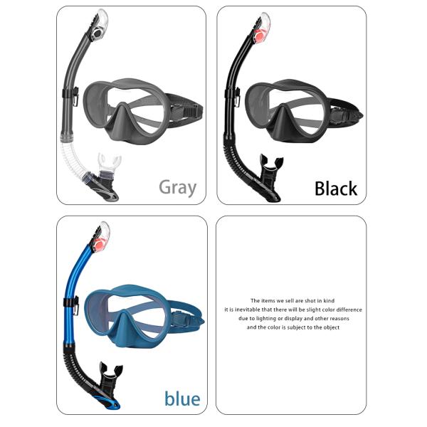 OEM Junior PC Lens Mask Goggle Snorkel Set With Dry Top Breathing Tube