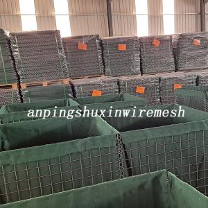 Green Galvanized Hesco Bastion Military Sand Wall