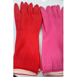 China No Powdered Extra Long Cuff Latex Gloves 15 Inches Length 100 Grams/pair Palm Thickness on sale