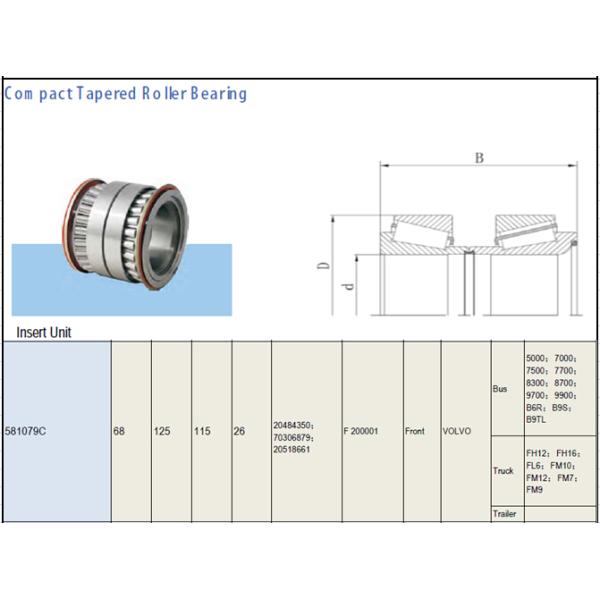 FAG 581079A Wheel Hub Bearing Unit 68.2*125*115mm Truck Hubs