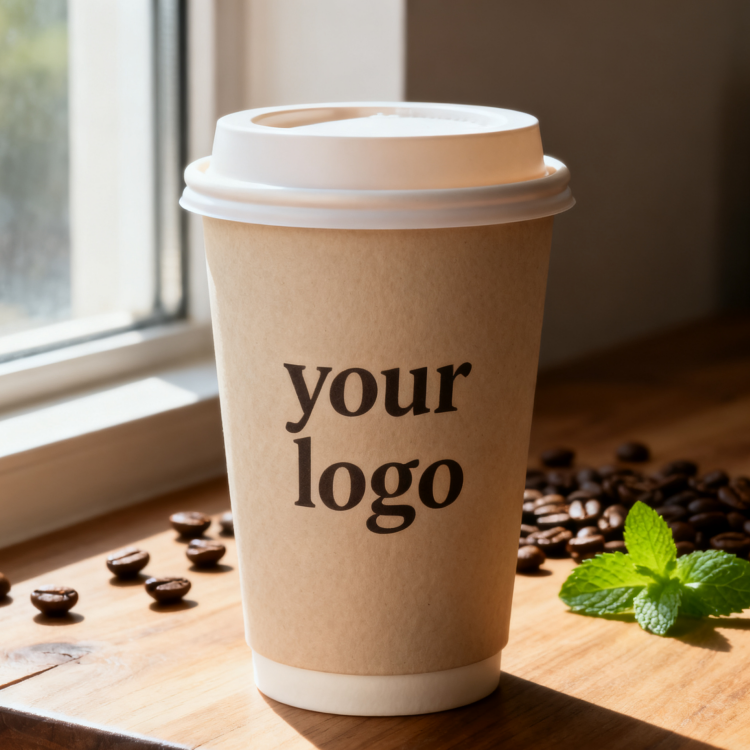 Biodegradable paper cup wholesale custom 8oz 16oz single and double wall hot drink coffee paper cup