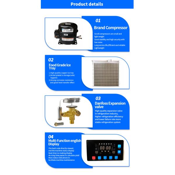 ETERNITY 750kg Commercial Ice Cube Machine Stainless Steel