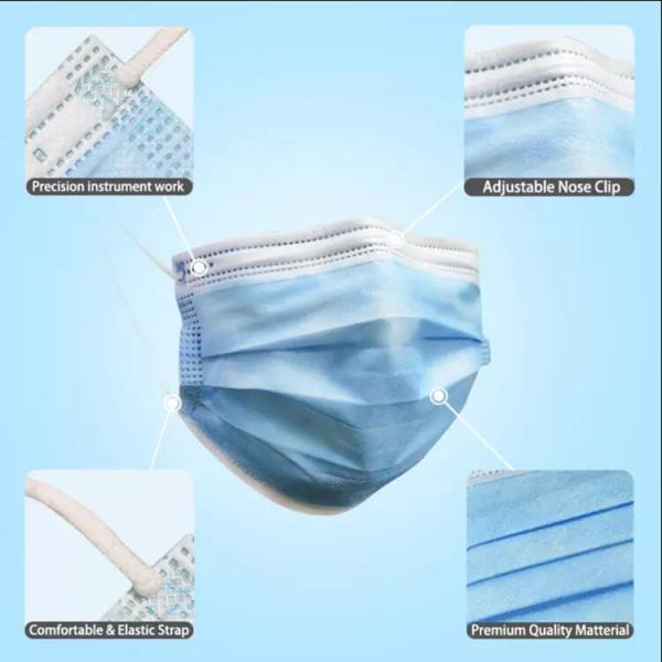 Sterile 95% BFE Anti Pm2.5 Disposable Earloop Face Mask