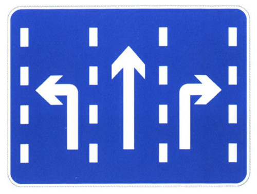 Supply Good Quality Traffic Sign Multi Lane Driving Direction Sign Rectangular Shaped Sign Sheet On Saling