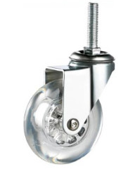 Buy 3 Inch Transparent Wheel Stem Mount Casters Pu Caster at wholesale prices