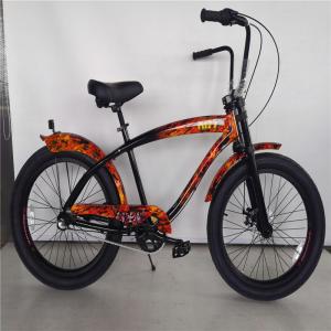 Adult 3 Speed 24 Inch 3.0 Inch Fat Tire Beach Cruiser Bike with Double Wall