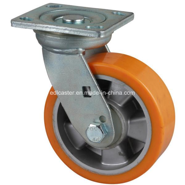 Buy Yellow 6" 480kg Plate Swivel TPU Caster for Customization and Customized Request at wholesale prices