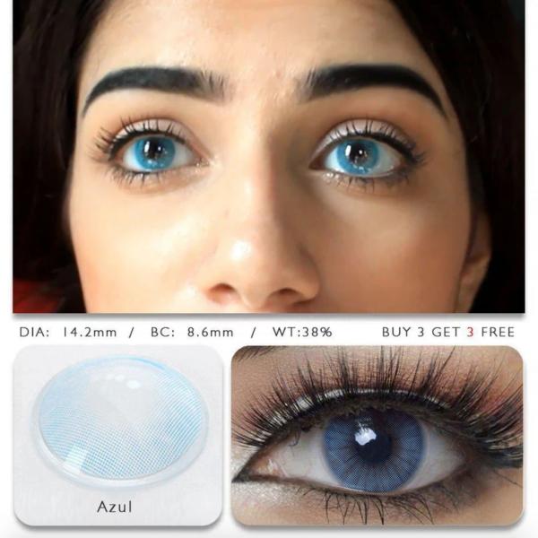 Hidrocor Azul Prescription Colored Contact Lenses Oem Natural Custom Soft Blue Color
