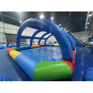 Kids Inflatable Swimming Pool with Cover 10x8x3.5ft PVC