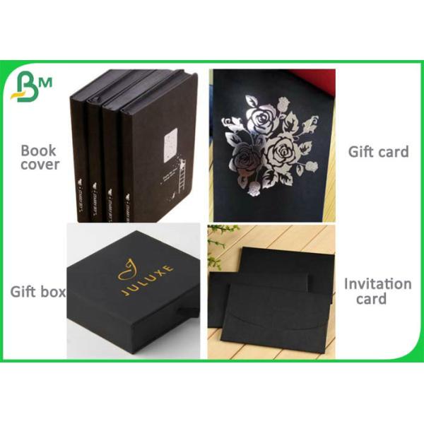 Wood Pulp 300g Double - sided Black Cardboard For CD Box 787mm Roll