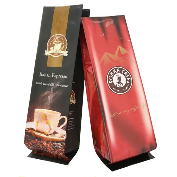 Buy 140mic Side Gusset Packaging Coffee Bags With Zipper Matt Valve at wholesale prices