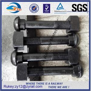 Railway high tensile oval neck black oxide fish bolts 8.8,10.9 with nut