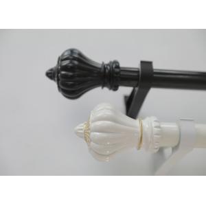Adjustable One Inch Black Curtain Pole Finials