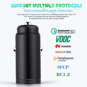 Car USB3.0 Charger for HUAWEI OPPO Compatible with QC, MTK,PD protocol support