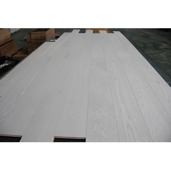 Buy Pure White Stained Oak Multi-ply Engineered Wood Flooring at wholesale prices