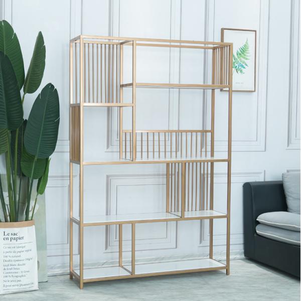 Eco Friendly Material Shop Display Showcase Single Side Shelf 4 Layer Stable Structure