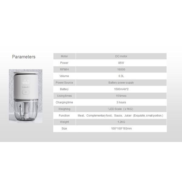 Home Use Portable Juicer 300ml For Baby Food Fruit Multifunction Kitchen Chopper