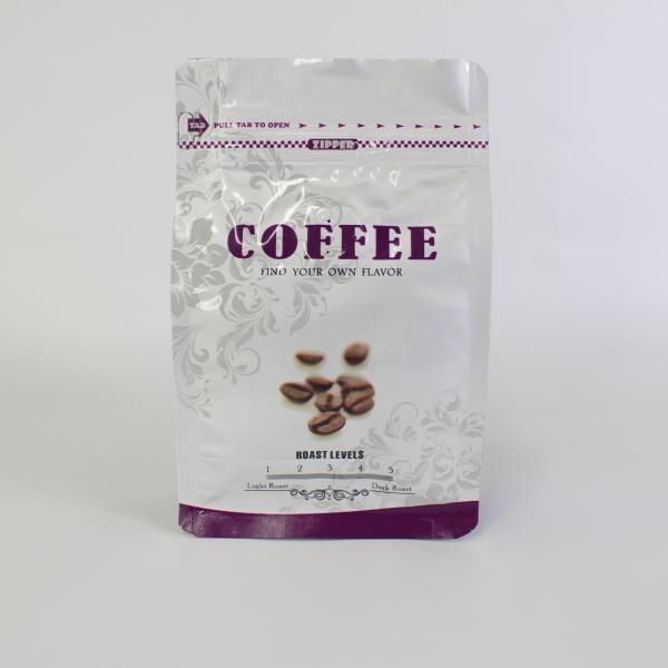 OEM Logo Coffee Stand Up Pouch With Easy Tear Zipper Moisture Proof