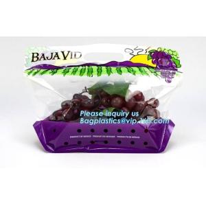 Fresh Perforated Fruit Bag, Fruit bag with slider zip, k fresh keeping pouch