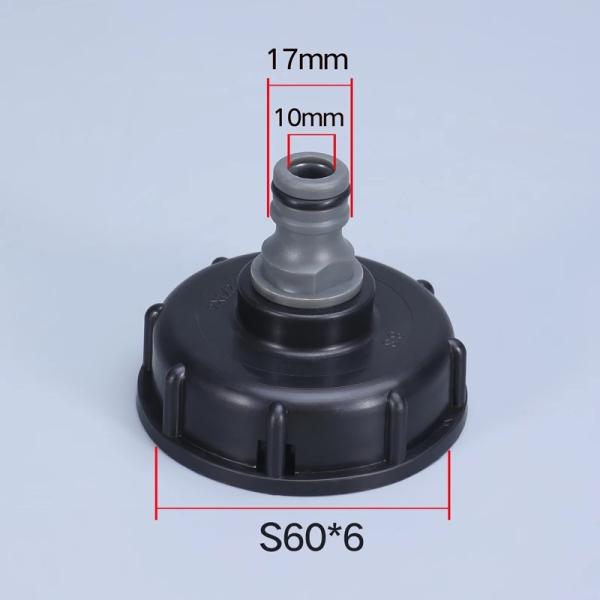 UMETASS S60x6 Coarse Thread 1/2 Inch Tap Cap Tank Adapter Compatible For IBC Tank