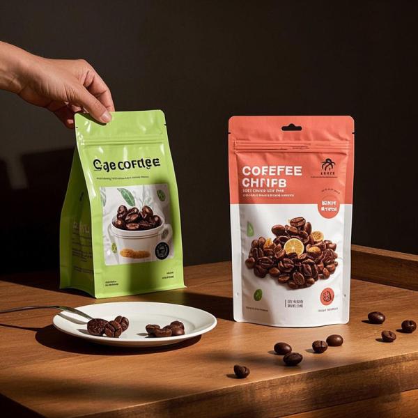 Buy Partial Window Matte Pouch Customizable Stand-Up Design Moisture-Proof For Coffee Spices & Bulk Foods at wholesale prices