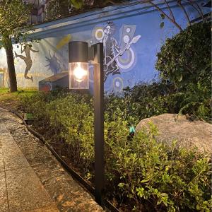 Edison Bulb Solar Pathway Bollard Light Classic Anthracite Waterproof