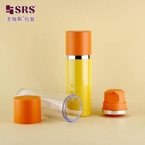A0215 Snap On Style Plastic Round Facial Serum Bottle AS Vacuum Bottle Empty