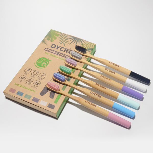 Buy Eco Friendly BPA Free Biodegradable Bamboo Toothbrush With Soft Bristles at wholesale prices