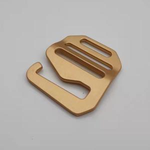 China Luggage Plastic Tri Glide Buckle 38.8mm*33.2mm Gold Slide Buckle on sale