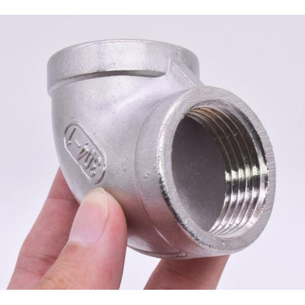Stainless Steel 304/316 90 Degree Elbow Class 150 Polishing Female to Female PT RP BSPT NPT Threaded Pipe Fitting for Marine