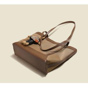 ODM Ladies Tote Handbag 32cm 27cm Old Khaki Leather Bags